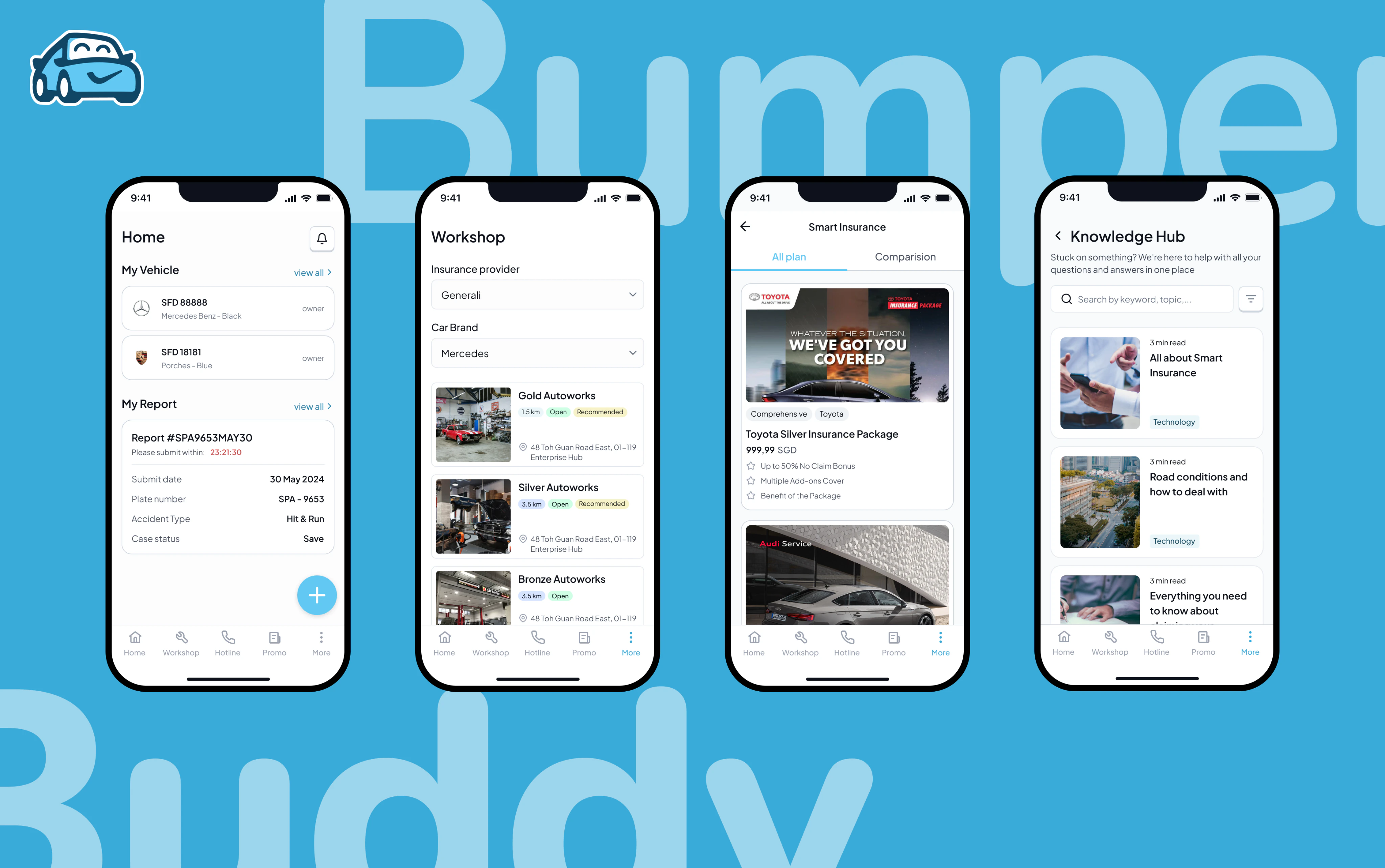 Bumper Buddy interface detail