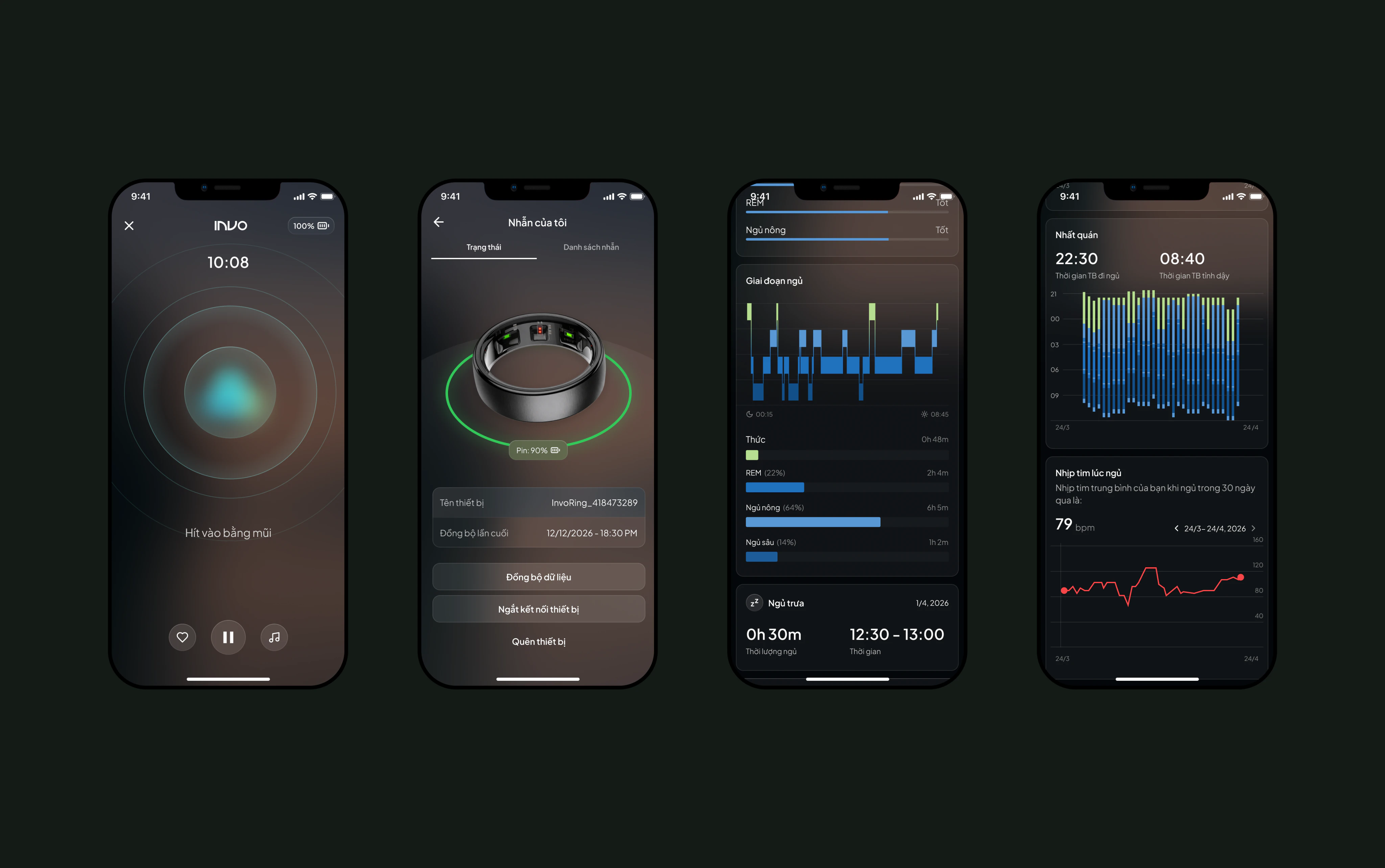 Invo Smart Ring interface detail one