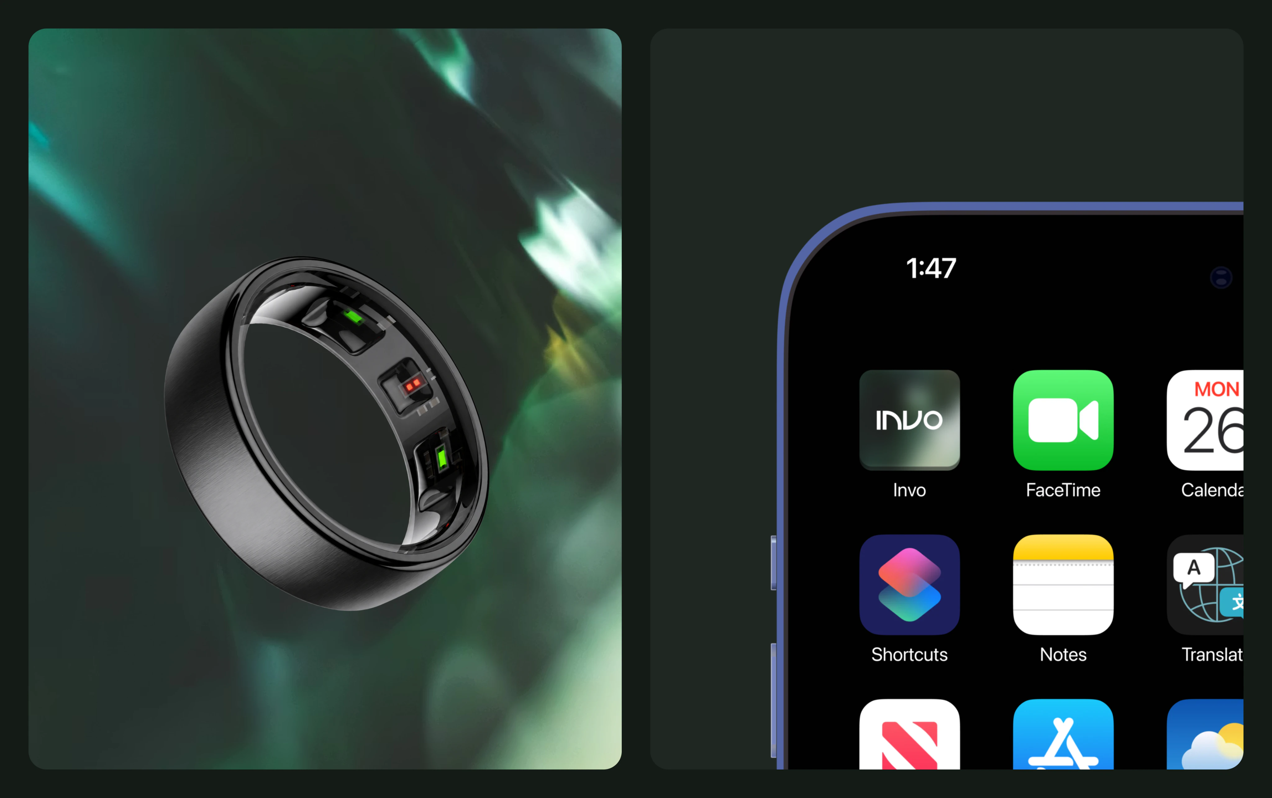 Invo Smart Ring reflection